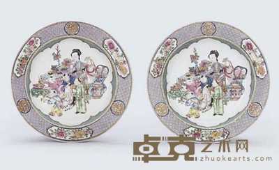YONGZHENG (1723-35) A PAIR OF FINE FAMILLE ROSE RUBY-BACK EGGSHELL DEEP PLATES 